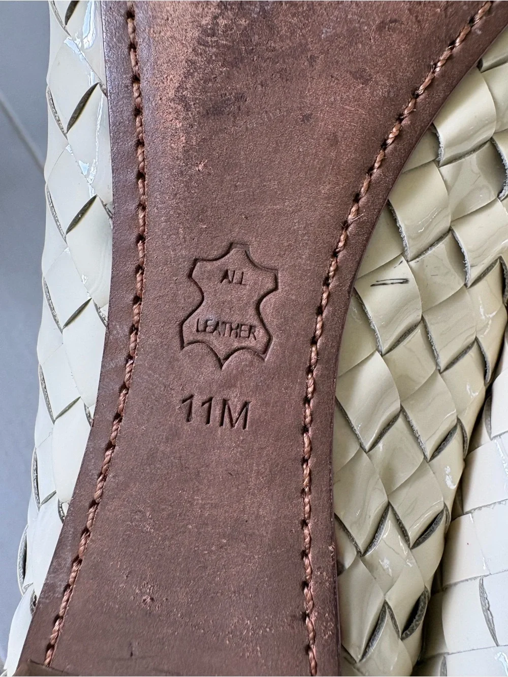 Tory Burch Prescott Woven Patent Leather Ballet Flats with Gold Logo